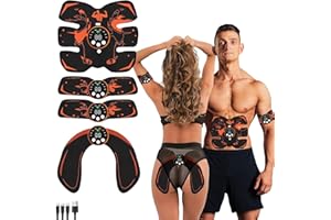 YONARS Entrenador muscular abdominal EMS, entrenador muscular abdominal eléctrico para brazo pierna, masajeador de pies entrenador abdominal 8 modos & 29 intensidades Promueve la circulación sanguínea, reduc
