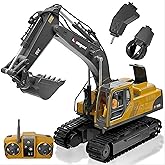 Toy 2.4GHz Remote Control Rechargeable Illuminated Metal Alloy Crawler Moving Bucket Rc Excavator