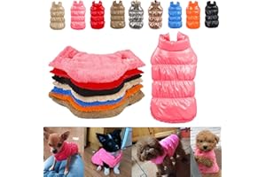 Komate Manteau d'hiver Imperméable pour Chien Chats Doudoune pour Chien Rembourré Matelassé Manteau Chien Neige Gilet Veste Chaude Chiot Vêtements pour Petit Moyen Grands Chiens (M, Rose)