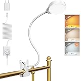 Glocusent 5W Lampada con Pinza da Letto, 36 LED Luce per Lettura Libri a Letto, Lampada con Morsetto per la Cura degli Occhi,
