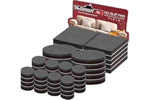 ‎YELANON Yelanon Antirutsch Pads 56 Stück - Antirutsch Gummi Selbstklebend, Selbstklebend Möbelstopper für Fliesen, Holz und Laminatböden - für optimalen Bodenschutz und Kratzschutz