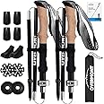 Overmont Walking Poles - 2 Pack Collapsible hiking Sticks for Women, Nordic trekking Poles for Men, 7075 Aluminum, Ultralight For Camping, Mountaining, Backpacking Gear