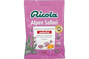 KLOSTERFRAU Ricola Alpen Salbei Schweizer Kräuterbonbon zuckerfrei, 75 g Bonbons
