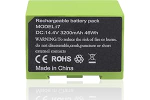 ANTIEE 3200mAh i7 i3 i4 Batería Replacement para iRobot Roomba i7 i7+ 7150 7550 i7558 i3+ 3150 3550 3558 i4 i4+ 4150 4550 4552 E5150 E5152 E5154 E5158 E6 6198 ABL-D1 4624864 Vacuum Cleaner 46Wh