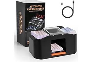 Diealles Shine Mescolatore Carte da Gioco, Mischia Carte Automatico da 1 a 2 Mazzi, 2000mAh Distributore da Gioco per Uno Poker Blackjack Texas Hold'em