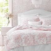 Laura Ashley - Krali&ccedil;e Yorgan Seti, Eşleşen Yastık Kılıfı ile Ters &Ccedil;evrilebilir Pamuk Yatak Takımı, Her Mevsim i&ccedil;in Hafif Ev 