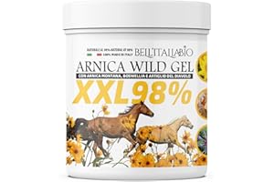 BELL'ITALIABIO Arnica Gel Forte Wild XXL 98% 600ml con Arnica Montana, Boswellia e Artiglio del Diavolo Forte Sollievo Immediato per Muscoli Naturale Dermatologicamente Testato Made in Italy