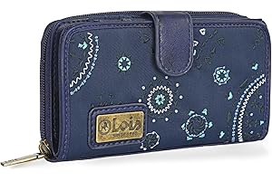 Lois - Carteras de Mujer - Monedero Mujer Grande. Cartera Mujer con Cierre Central de Cremallera - Cartera Mujer Piel Sintetica - Monedero Mujer Grande 304416