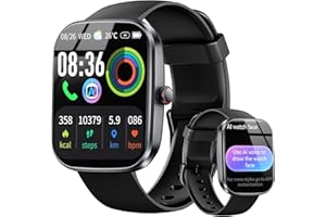 Uaue AI Smartwatch Uomo Donna, 2025 Nuova Fitness Tracker Orologio con Voce AI/Quadrante AI, Chiamate Bluetooth/Cardiofrequenzimetro/Contapassi/Sonno/115+ Sportive, 1.91" Smart Watch Impermeabile IP68