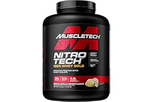 Muscletech Nitro-Tech Whey Gold, Protéines premium avec isolat de lactosérum (l'emballage peut varier) French Vanilla Creme