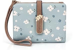 HLEIUKT Mały portfel damski, portmonetka damska, portfel damski z wieloma gniazdami na karty, miękki wygodny słodki portfel, mini portfel damski, Niebieska, Nowoczesny