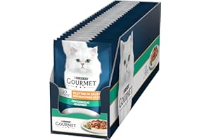 Purina Gourmet Perle Filettini in Salsa Cibo Umido per Gatti con Coniglio 26 Buste da 85g