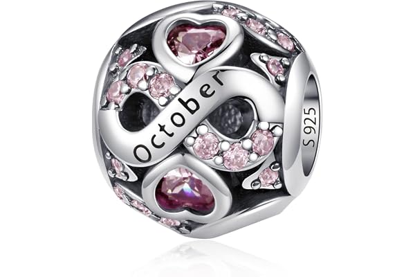 LNQOBU Födelsesten berlocker hänge 925 sterlingsilver för Pandora Charm Armband Smycken, Födelsedagspresenter, Smycken För Kvinnor