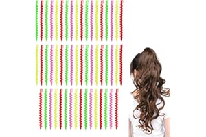 TOGTHERKINGS Asta Spirale Per Capelli 52 Pezzi Bigodini A Spirale Lunghi Senza Calore Bigodino Magico Fai Da Te Plastica Spirale Bigodino Parrucchiere Barbiere Bigodini Per Lo Styling Per Donne E Ragazze, 4 Colori
