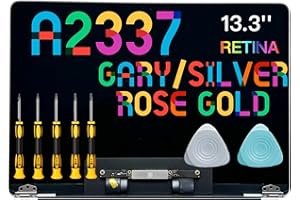 seven puppy (Space Gray) for MacBook Air A2337 (13in, M1, 2020) EMC 3598 Retina Resolution 2560 * 1600 Full CFCC Display Assembly LED LCD Screen Replacement A+++