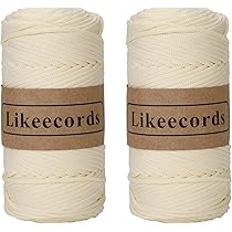 Cordino Per Macramè 4mm X 130m - Poliestere, Per Borse Uncinetto, Appendiabiti, Home Decor, Nero - Foto 3