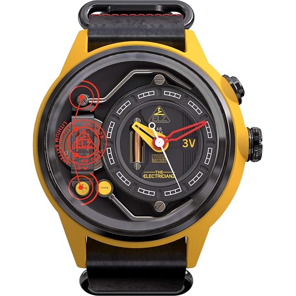 The Electricianz Orologio Uomo Stone Z ZZ-A3C/02 – Quadrante Blu Con LED, Cinturino In Pelle Scamosciata - 2