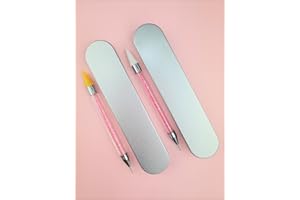 BEAUTICCO Dual-Ended Rhinestone Picker Wax Pen - Crystal Beads Handle Nail Art Tool for Manicure, Gems, Studs, Crystals, and DIY Decoration (Pink) | Precision Dotting Pen for Nail Designs & Rhinestone Placement