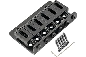 Musiclily Stały Mostek Haratail do Gitary Elektrycznej typu Stratocaster, Czarny