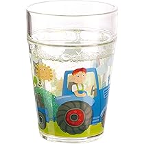 HABA Glitterbeker bosbewoners, kinderbeker met fonkelend glittereffect, perfect voor water, sap en thee, praktisch voor kleine handen, 2012447009