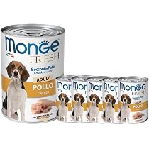 Monge Natural Cibo Umido Per Cani Adulti – 12 Scatolette Da 95g, 5 Gusti Misti Con Pollo E Verdure