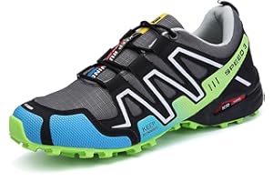 WYUKN Chaussures de Vélo de Route Homme Femme Chaussures de Vélo Antidérapantes Cyclisme Chaussure VTT Cyclisme Hommes Sports de Plein air autobloquant vélo,Green2-43EU