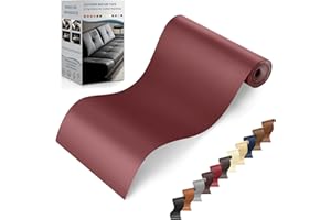 YAFLC Leder Reparatur Set Jujube rot, 10 x 160cm Kunstleder Selbstklebend, Lederflicken Selbstklebend Leder Patch für Couch, Sofa, Autositze Zubehör,Jacken, Handtaschen