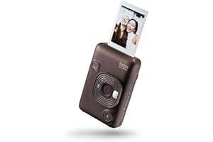 Fujifilm INSTAX mini LiPlay Deep Bronze - Fotocamera Istantanea Ibrida, Stampante per Smartphone, Controllo da Remoto, Funzione Sound per Aggiungere Suoni alle Foto, Dimensioni Stampa 86 mm x 54 mm