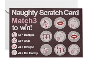 CJ&M Naughty Gift for Him, Naughty Scratch Card, Adult Scratch Card, Birthday Gift for him, Adult Gift for Boyfriend, Rude Gift for Him