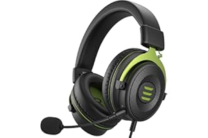 EKSA Xbox One Headset, Cuffie da Gioco per Mac, Cuffie da Gioco per PC PS4, Cuffie con Memoria Morbida per PC/Mac/Laptop/Switch con Microfono Rimovibile con cancellazione del Rumore