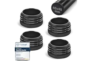moinkerin Tapones de Láminas Redondos 40mm Tapón para Tubo Redondo de Plastico para Tubos de Metal, Tapon para Tubo de Mesa,Sillas,Estanterías 4 Piezas