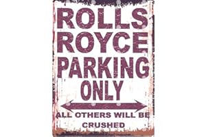 TRACY'S SIGNS ROLLS ROYCE PARKING SIGN SMALL 6x8in 15x20cm RETRO VINTAGE STYLE tin wall art shed workshop garage classic cars metal