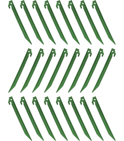 Lot De 24 Piquets De Tente – 12x 220 Mm + 12x 150 Mm En Plastique ABS Robuste