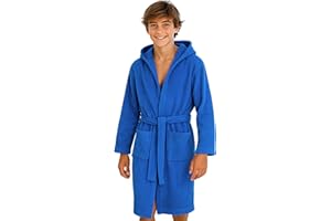 Morgenstern Bawełniany szlafrok kąpielowy dziecięcy z kapturem