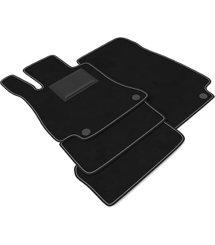 J&J AUTOMOTIVE Tappeti Auto In Velluto Su Misura Per Mercedes Classe A W176 (2012-2018), Set Da 4 Pezzi Anteriori E Posteriori, Antiscivolo