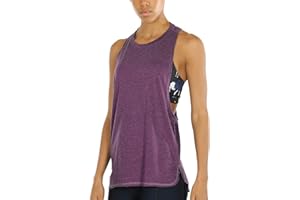 icyzone Canotta Donna Sportiva Senza Schienale Lunga, Traspirante e Sciolto T-Shirt per Fitness Yoga Corsa