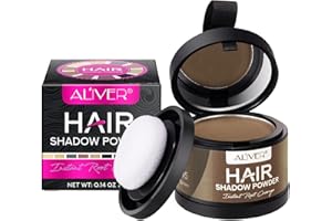 QUROMOJY Retoca Raíces de Polvos para Cubrir Canas,Corrector capilar para densificar el cabello de mujeres y hombres,Polvo para Cubrir las Sombras para Rellenar el Cabello Debilitado (marrón)