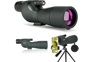 BOSSDUN Telescopio, Ultra HD 25-75X60 Telescopio, Doble Enfoque ED, Impermeable FMC Lente-BAK4 Prisma con Trípode Maletín de Transporte para Tiro al Blanco Caza Observación de Aves Paisajes Silvestres