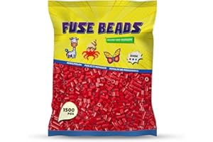 Benny Beads Koraliki do prasowania, 1500 sztuk, rozmiar midi 5 mm, kreatywne akcesoria do majsterkowania, koraliki typu "zrób to sam" (kasztanowobrązowy)