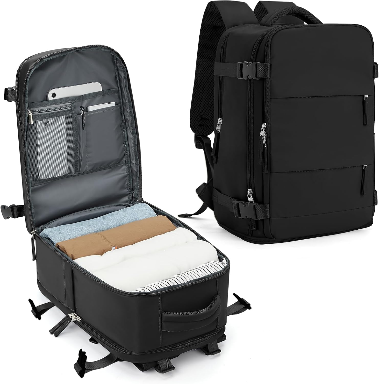 SZLX Mochila al Vacio con Bomba Equipaje de Mano 40x30x20 Ryanair Vueling Wizzair Easyjet Mochila Viaje Cabina Avion 40x20x25 Ryanair Mujer Mochila de transporte Impermeable para Computadora Portátil