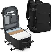 RAYKONG Ryanair cabinetas, 40 x 20 x 25 cm, handbagage, vliegtuig, reistas, verstelbare riem met schouderversterking, Cab2-conver-zwart, Dagrugzak