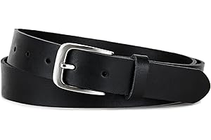 Frentree Leather Belt Made in Germany, Belt for Men and Women, 3 cm Wide, Black