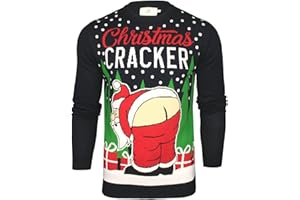 Xact Men's Christmas Jumper, Novelty Funny Naughty Theme
