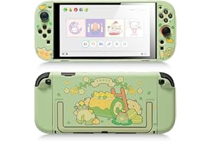 GeekShare Coque de protection compatible avec Switch 2, coque fine en polycarbonate rigide pour console de jeu Switch 2 et manettes JC Handle - Matcha Froggy