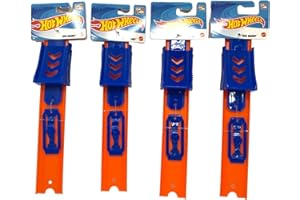 Hot Wheels Ramp Track Builder Parts Lot Of 4 Straight 10” Long + 4 Connectors