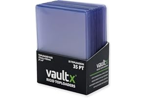 Vault X Toploaders 35pt, Trading Cards, Premium Extra Thick, 3" x 4" Seamless Rigid Card Holders, Hard Sleeves, Clear Protection for Collectible Card Games, Sports, TCG (25 Pack)
