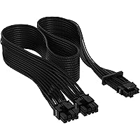 Corsair Premium 600W PCIe 5.0 / Gen 5 12VHPWR PSU Cable - Fits Type-4 PSUs via Dual 8-pin PCIe - 12+4pin Connector - Mesh Par