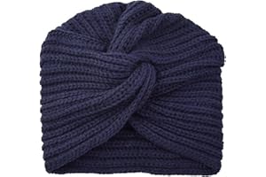 Faringoto Chemo Copricapo da donna, turbante lavorato a maglia a croce con cappuccio Lndian