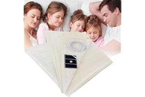 XUZIE Grounding Mat UK Grounding Bed Sheet Grounding Mat Earthing UK with 10% Silver Fiber & 90% Organic Cotton Natural Wellness and Healthy Earth Energy Mat 68 * 132cm