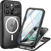 Lanhiem Coque pour iPhone 16 Pro Max Étanche Anti-Espion, IP68